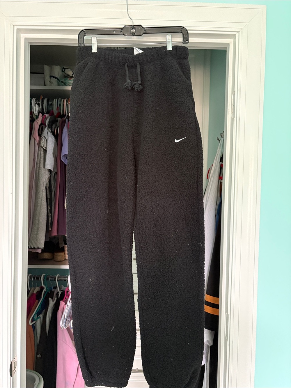 Nike Black Sherpa Joggers for Kids